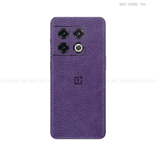 Miếng Dán Da OnePlus 10 Series Vân Mil Tím | VM02