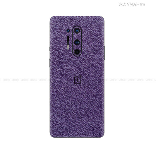Miếng Dán Da OnePlus 8 Series Vân Mil Tím | VM02