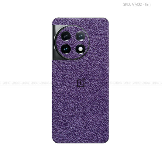 Miếng Dán Da OnePlus 11 Series Vân Mil Tím | VM02