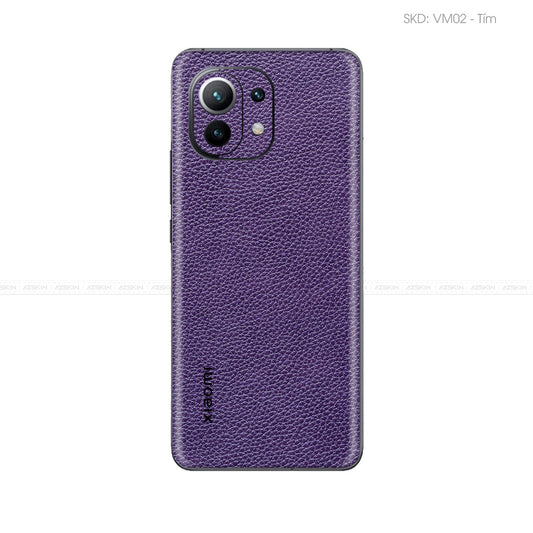 Miếng Dán Da Xiaomi 11 Series Vân Mil Tím | VM02
