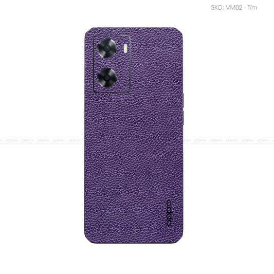 Miếng Dán Da OPPO A Series Vân Mil Tím | VM02