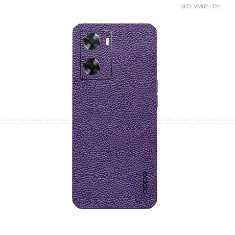 Miếng Dán Da OPPO A Series Vân Mil Tím | VM02
