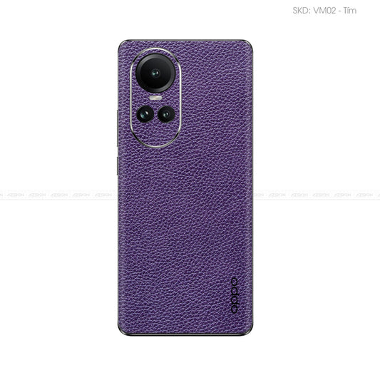 Miếng Dán Da OPPO Reno Series Vân Mil Tím | VM02