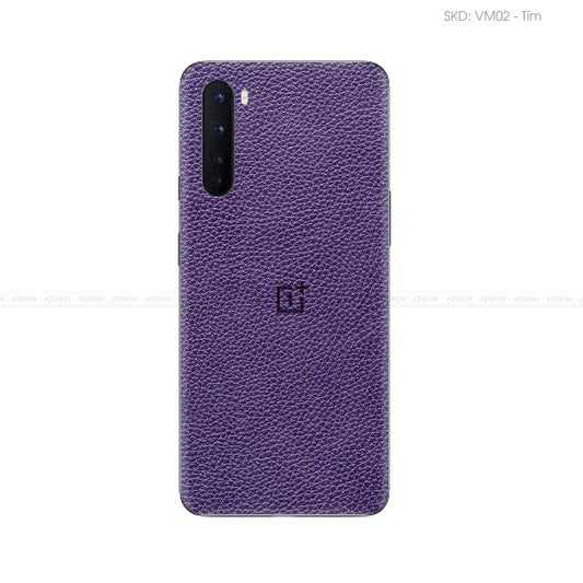 Miếng Dán Da OnePlus Nord Series Vân Mil Tím | DM02