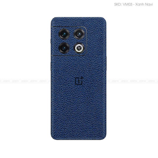 Miếng Dán Da OnePlus 10 Series Vân Mil Xanh Navi | VM03