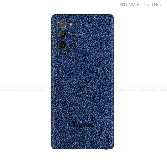 Miếng Dán Da Samsung Note 20 Series Vân Mil Xanh | VM03