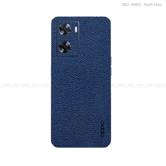 Miếng Dán Da OPPO A Series Vân Mil Xanh Navi | VM03
