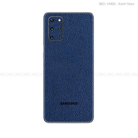 Miếng Dán Da Samsung S20 Series Vân Mil Xanh Navi | VM03