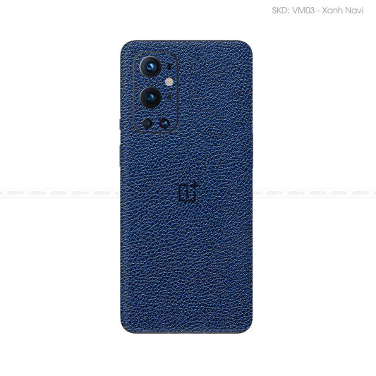 Miếng Dán Da OnePlus 9 Series Vân Mil Xanh Navi | VM03