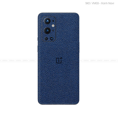Miếng Dán Da OnePlus 9 Series Vân Mil Xanh Navi | VM03