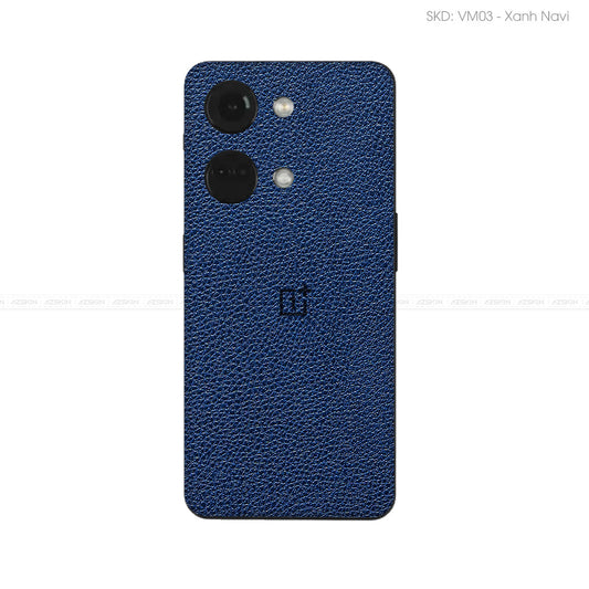 Miếng Dán Da OnePlus Ace Series Vân Mil Xanh Navi | VM03