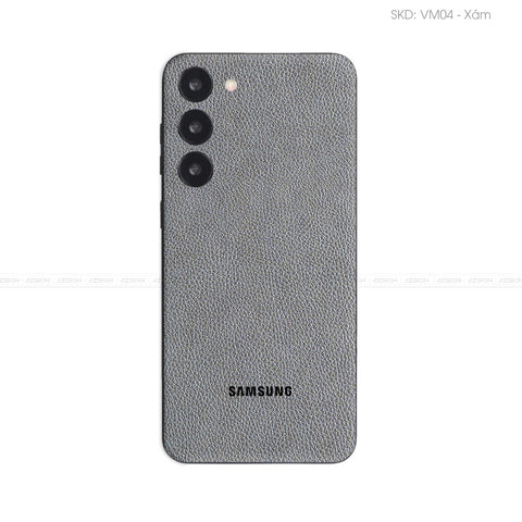 Miếng Dán Da Samsung Galaxy S24 Series Vân Mil Xám | VM04