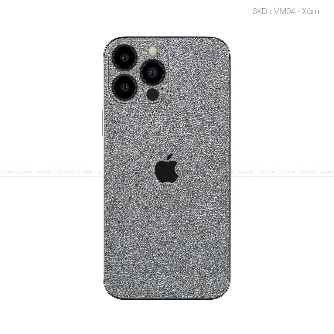 Miếng Dán Da IPhone 12 Series Vân Mil Xám | VM04