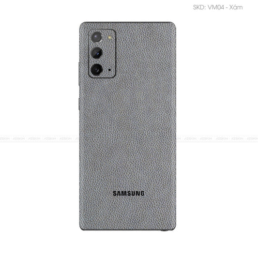 Miếng Dán Da Samsung Note 20 Series Vân Mil Xám | VM04