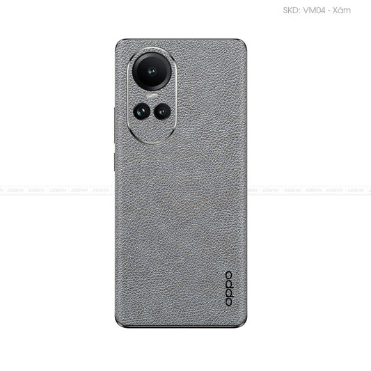 Miếng Dán Da OPPO Reno Series Vân Mil Xám | VM04