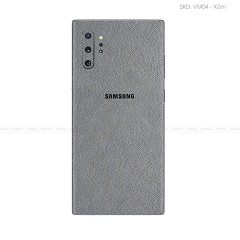 Miếng Dán Da Samsung Note 10 Series Vân Mil Xám | VM04