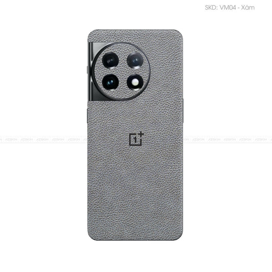 Miếng Dán Da OnePlus 11 Series Vân Mil Xám | VM04