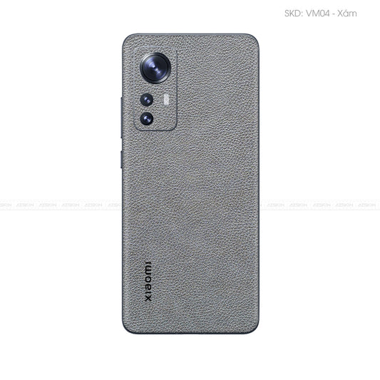 Miếng Dán Da Xiaomi 12 Series Vân Mil Xám | VM04