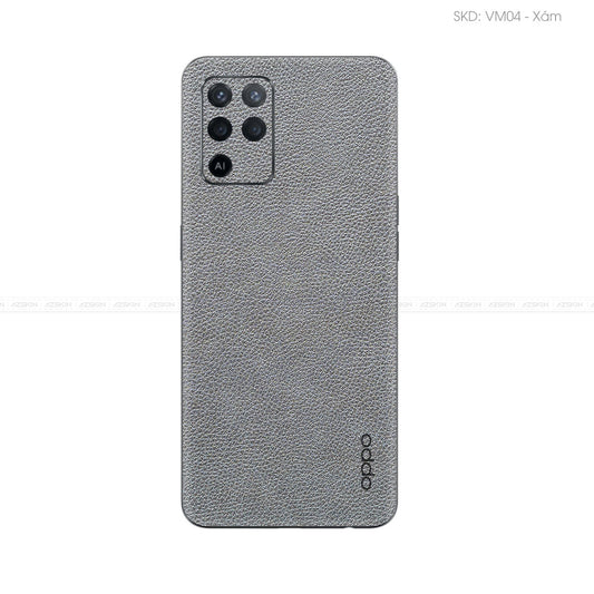 Miếng Dán Da OPPO F Series Vân Mil Xám | VM04