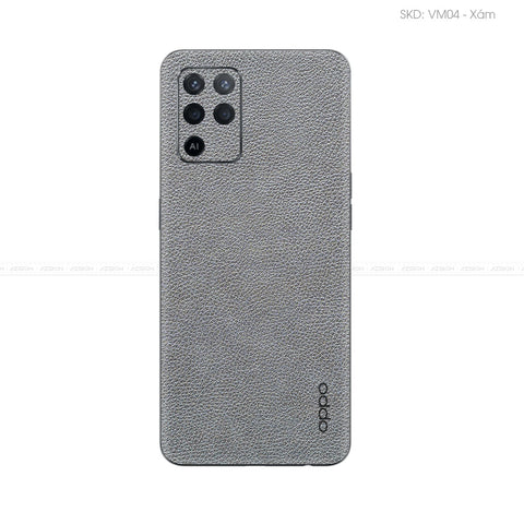 Miếng Dán Da OPPO F Series Vân Mil Xám | VM04