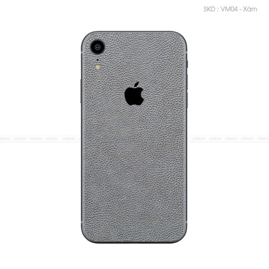 Miếng Dán Da IPhone X Series Vân Mil Xám | VM04