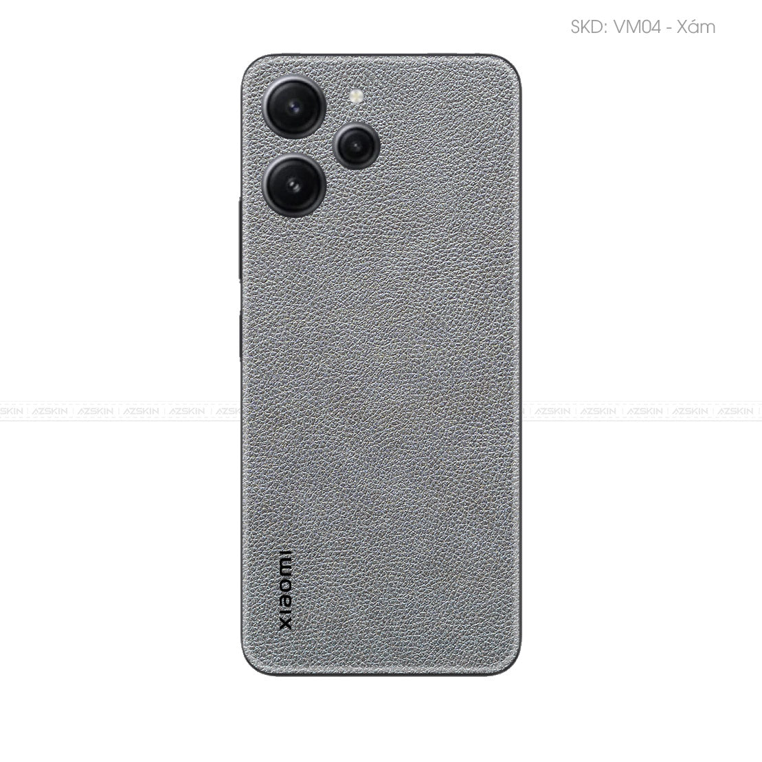 Miếng Dán Da Xiaomi Note 12 Series Vân Mil Xám | VM04