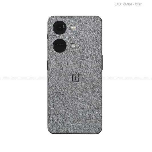 Miếng Dán Da OnePlus Ace Series Vân Mil Xám | VM04