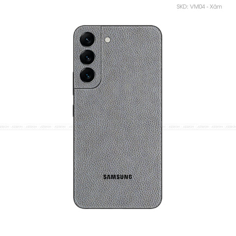 Miếng Dán Da Samsung S22 Series Vân Mil Xám | VM04