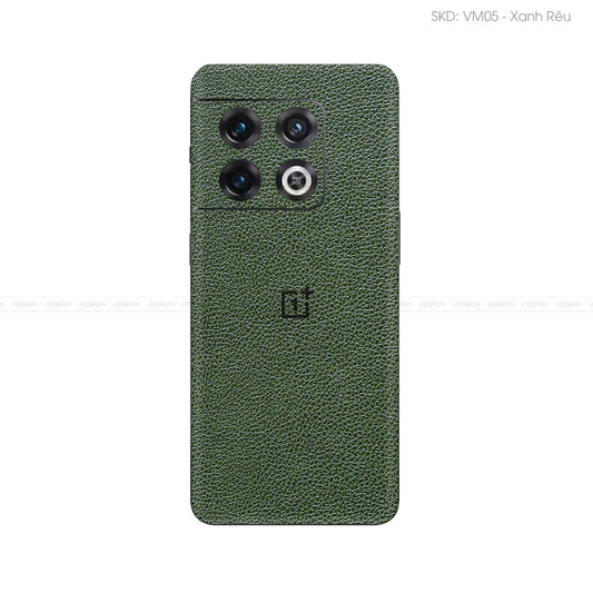 Miếng Dán Da OnePlus 10 Series Vân Mil Xanh Rêu | VM05