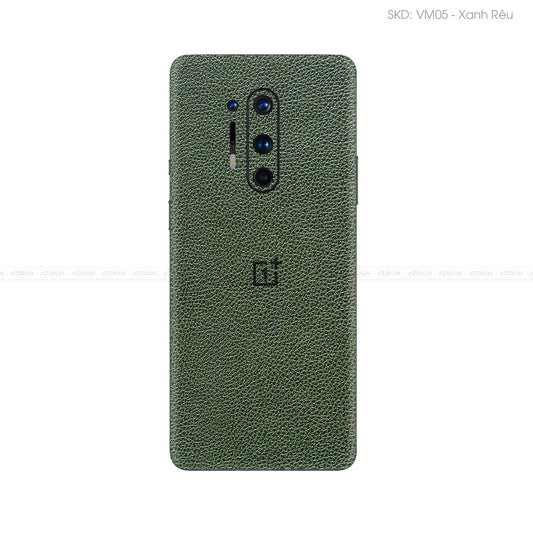 Miếng Dán Da OnePlus 8 Series Vân Mil Xanh Rêu | VM05