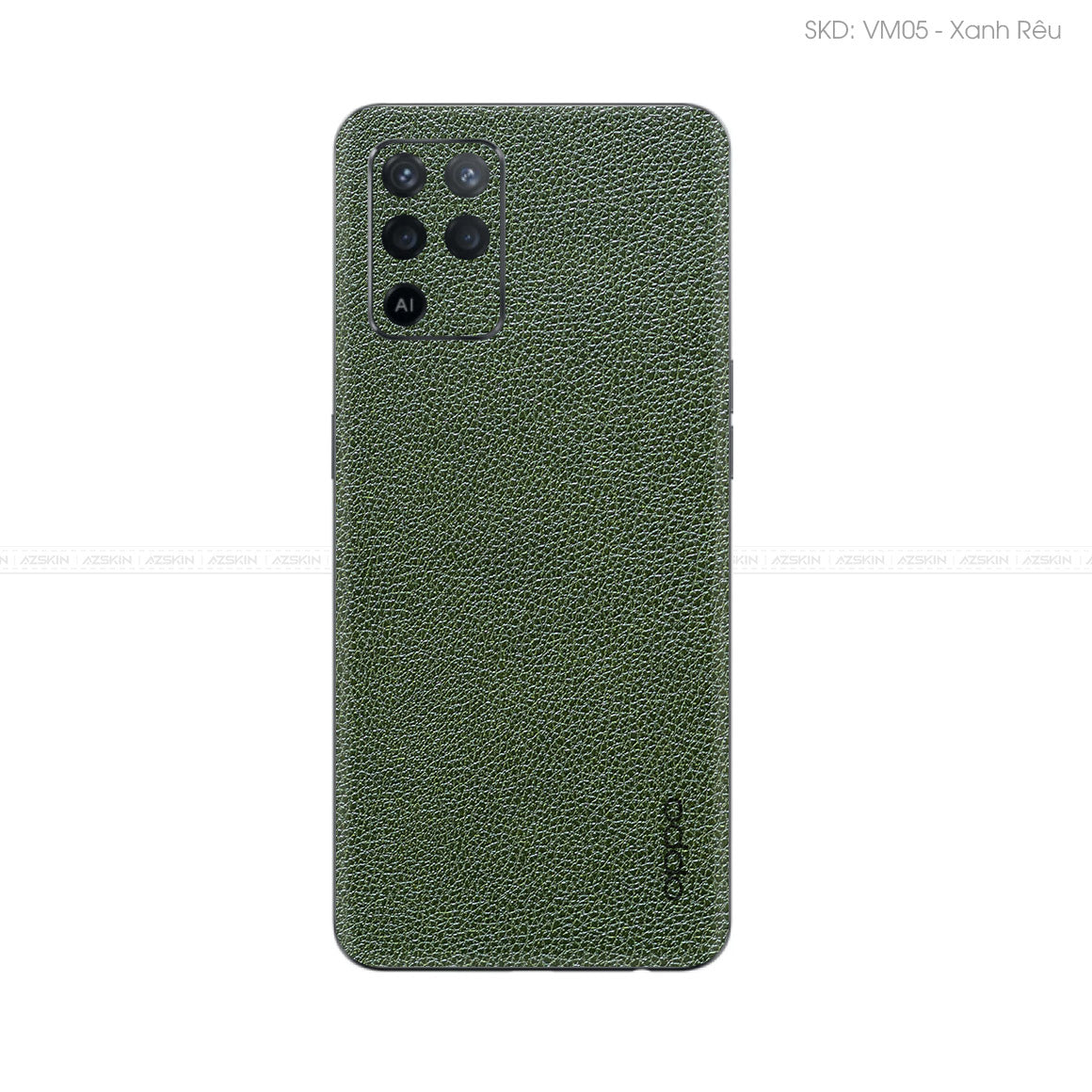 Miếng Dán Da OPPO F Series Vân Mil Xanh Rêu | VM05