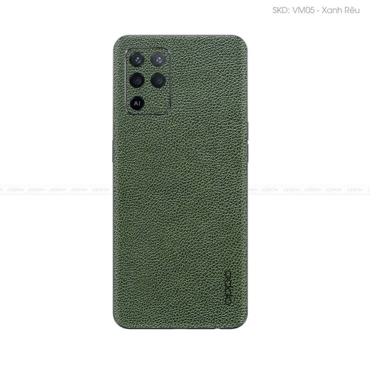 Miếng Dán Da OPPO F Series Vân Mil Xanh Rêu | VM05