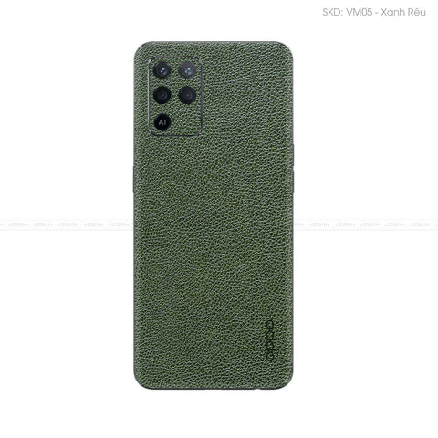 Miếng Dán Da OPPO F Series Vân Mil Xanh Rêu | VM05
