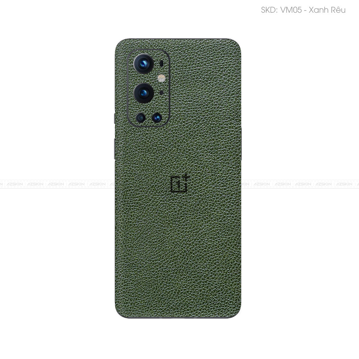 Miếng Dán Da OnePlus 9 Series Vân Mil Xanh Rêu | VM05