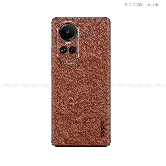 Miếng Dán Da OPPO Reno Series Vân Mil Nâu | VM06