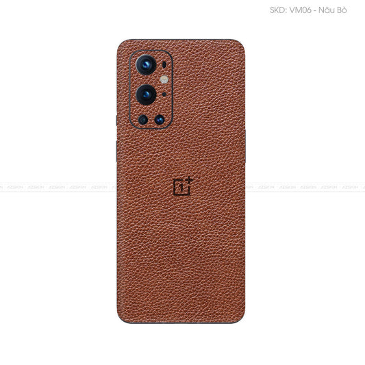 Miếng Dán Da OnePlus 9 Series Vân Mil Nâu | VM06