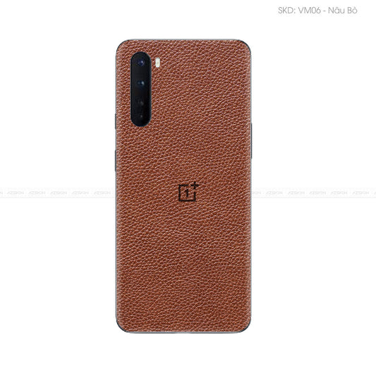 Miếng Dán Da OnePlus Nord Series Vân Mil Nâu | VM06