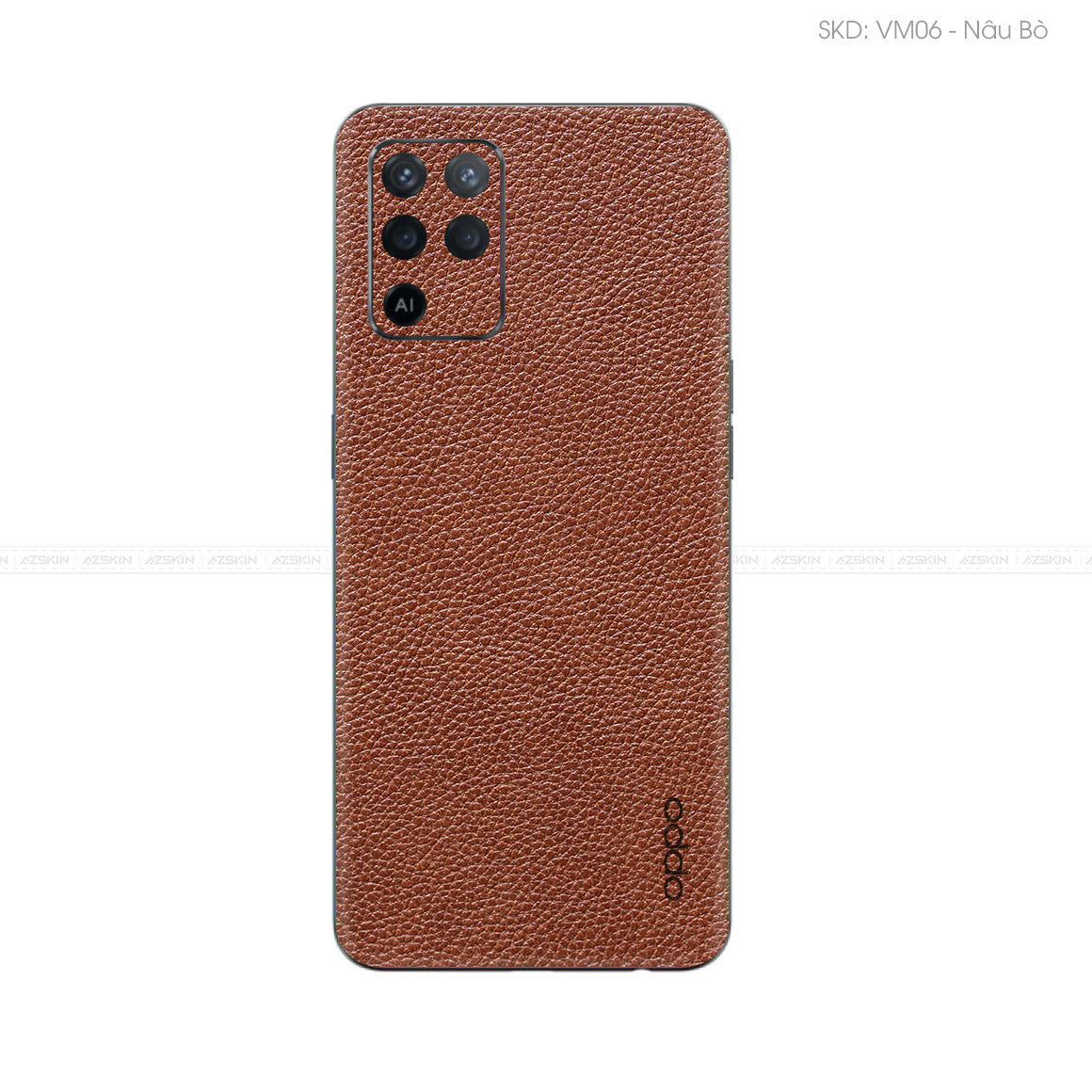 Miếng Dán Da OPPO F Series Vân Mil Nâu | VM06