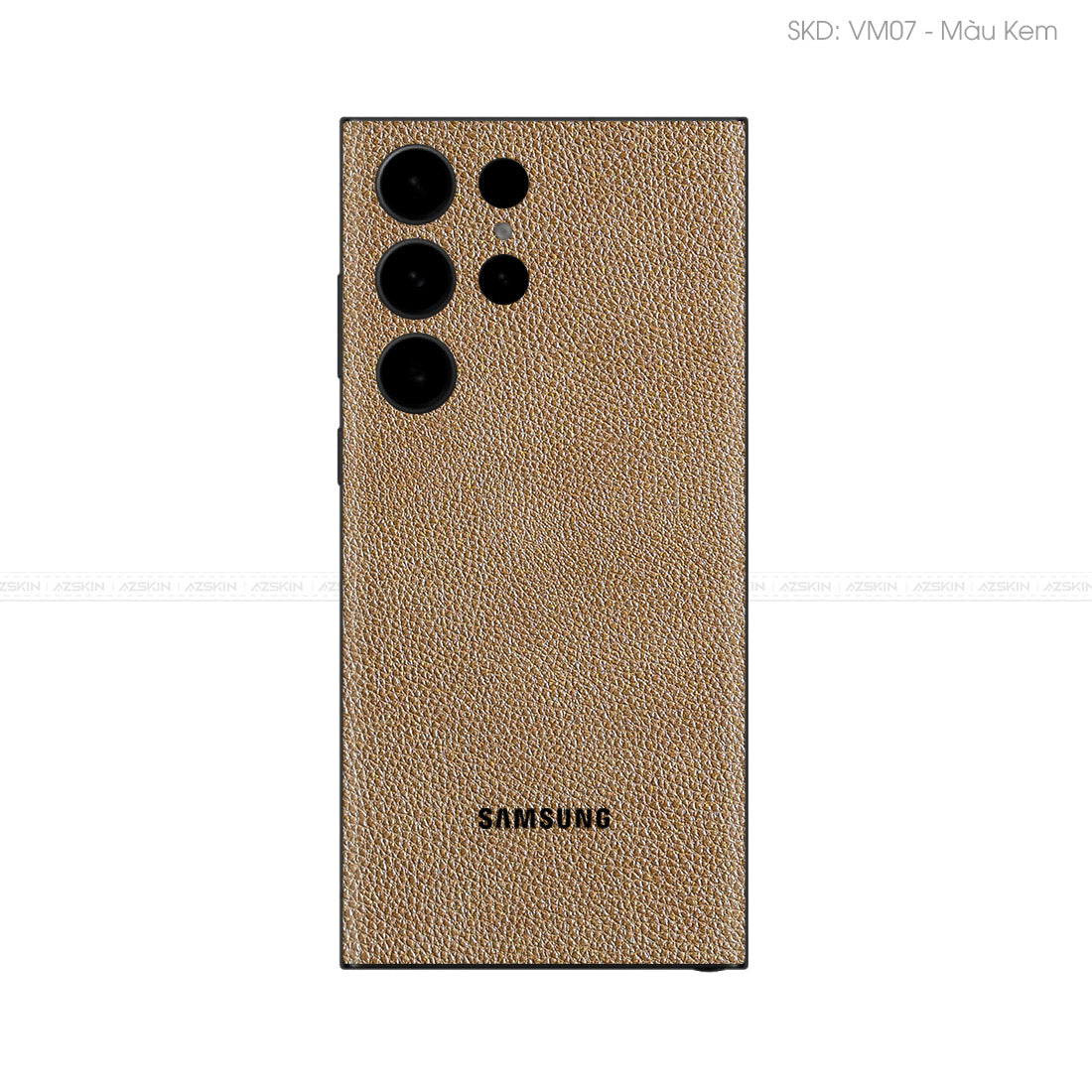 Miếng Dán Da Samsung Galaxy S24 Series Vân Mil Nâu | VM07