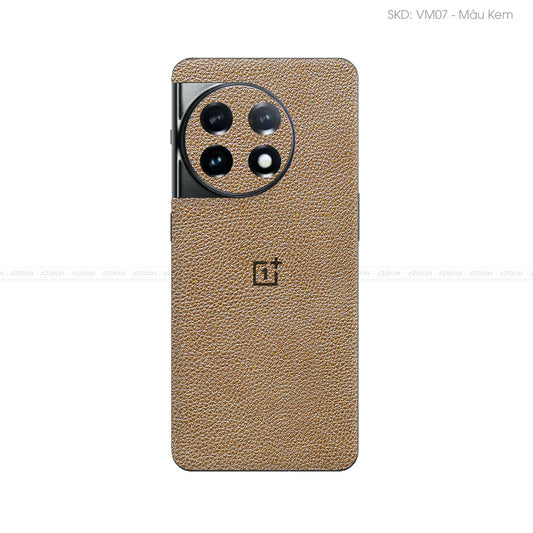 Miếng Dán Da OnePlus 11 Series Vân Mil Nâu | VM07