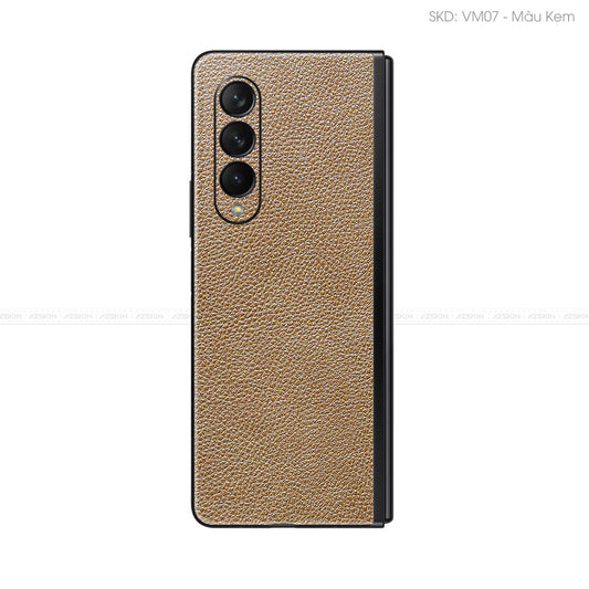 Miếng Dán Da Samsung Z Fold 6 Vân Mil Nâu | VM07