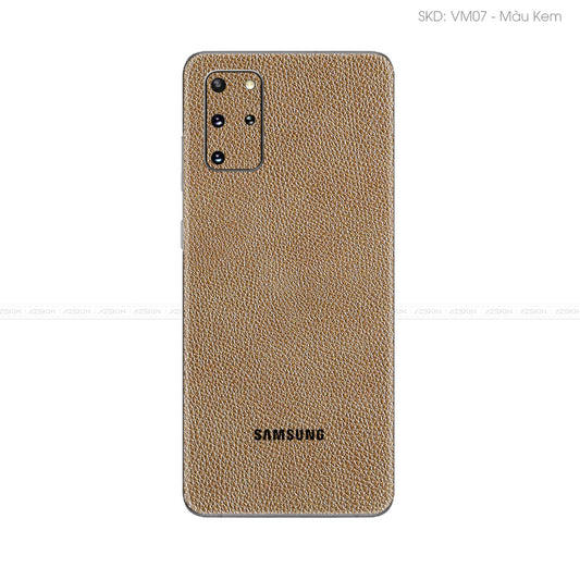 Miếng Dán Da Samsung S20 Series Vân Mil Đen | VM07