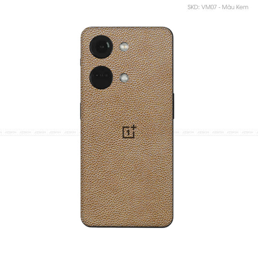 Miếng Dán Da OnePlus Ace Series Vân Mil Nâu | VM07