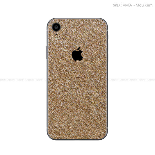 Miếng Dán Da IPhone X Series Vân Mil Kem | VM07