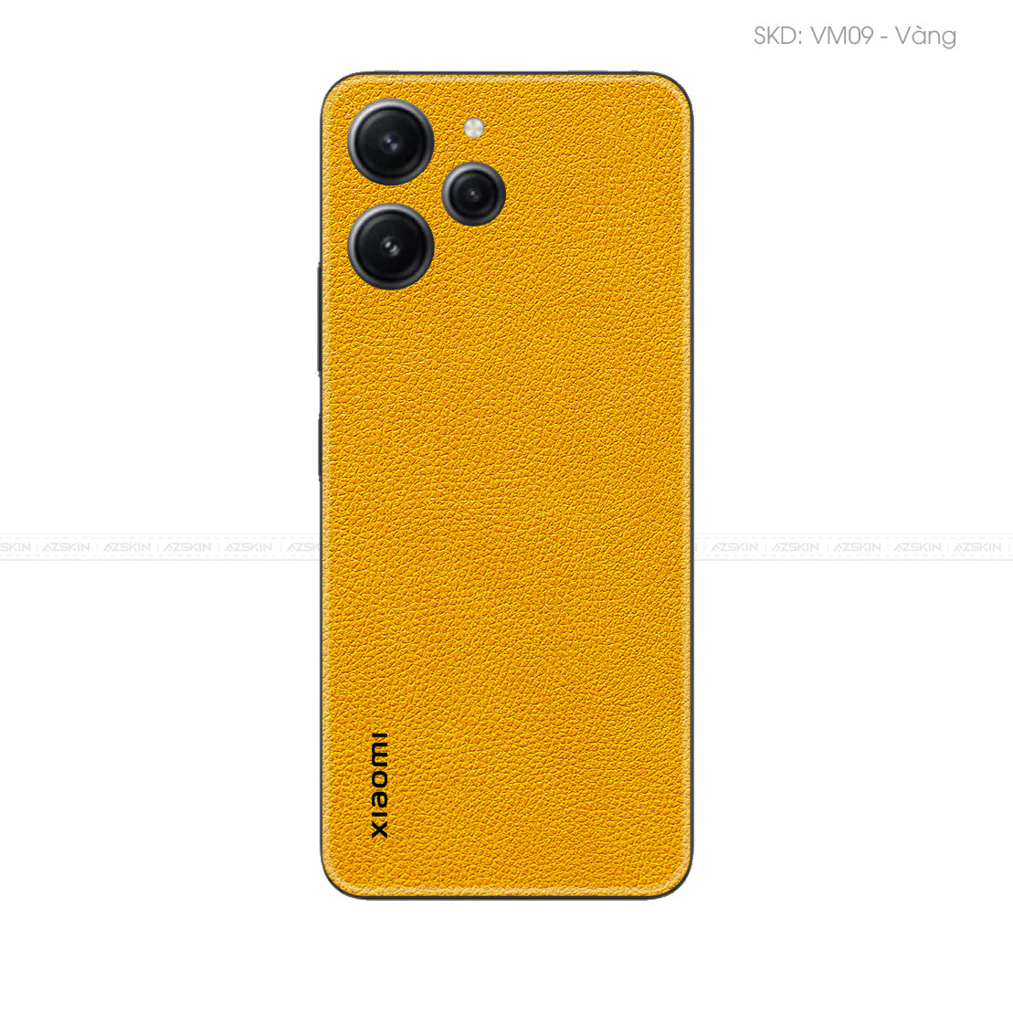 Miếng Dán Da Xiaomi Note 12 Series Vân Mil Vàng | VM09