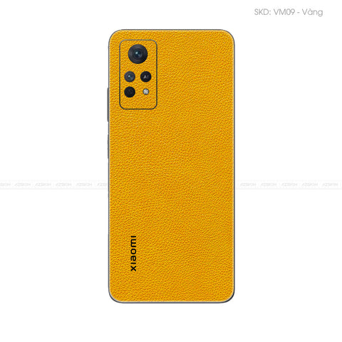 Miếng Dán Da Xiaomi Note 11 Series Vân Mil Vàng | VM09