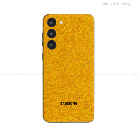 Miếng Dán Da Samsung Galaxy S24 Series Vân Mil Vàng | VM09