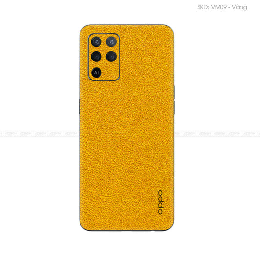 Miếng Dán Da OPPO F Series Vân Mil Vàng | VM09