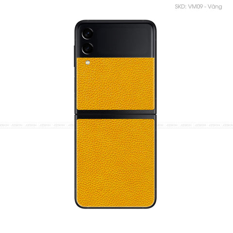 Miếng Dán Da Samsung Z Flip 5 Vân Mil Vàng | VM09