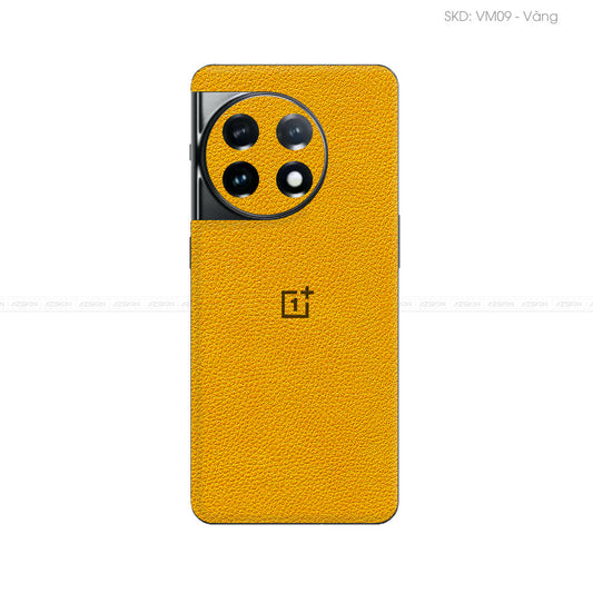 Miếng Dán Da OnePlus 11 Series Vân Mil Vàng | VM09